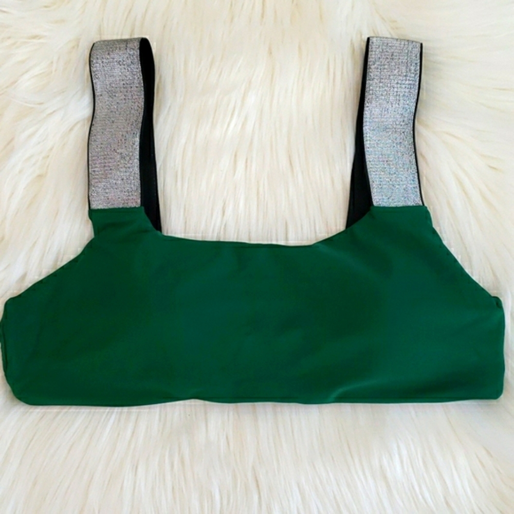 Metallic Straps Bikini Set with Highwaist Bottoms - Picture 7 of 8
